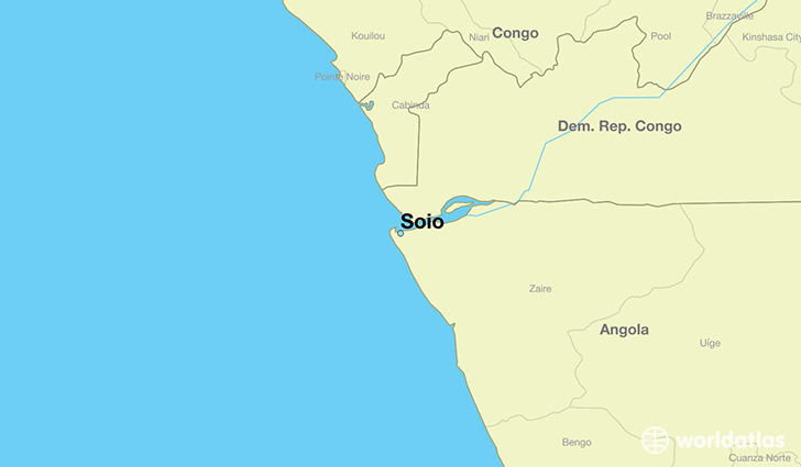 map showing the location of Soio