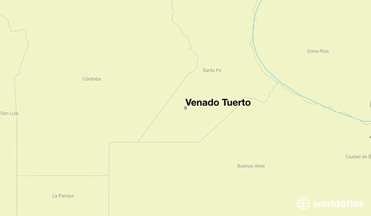 map showing the location of Venado Tuerto