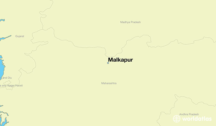map showing the location of Malkapur