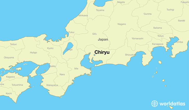 map showing the location of Chiryu