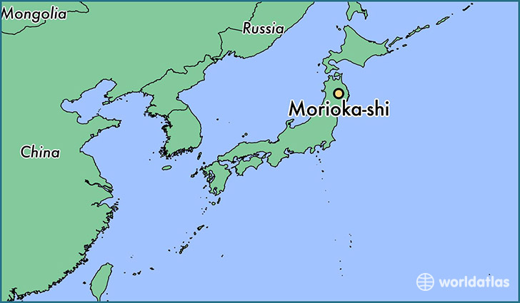 map showing the location of Morioka-shi