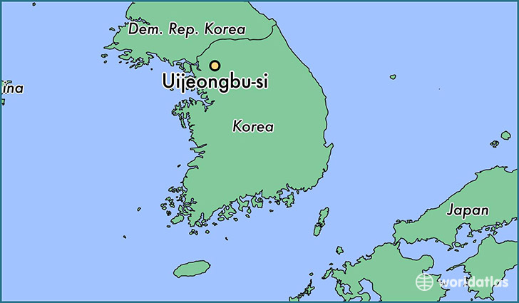 map showing the location of Uijeongbu-si