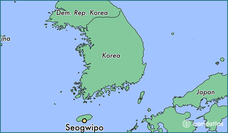 map showing the location of Seogwipo