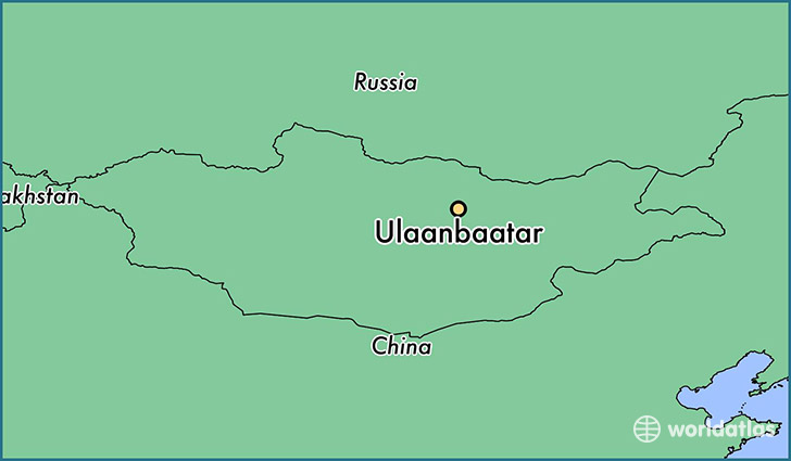 map showing the location of Ulaanbaatar