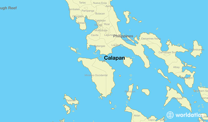 map showing the location of Calapan