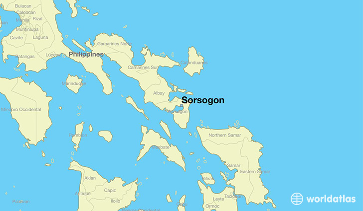 map showing the location of Sorsogon