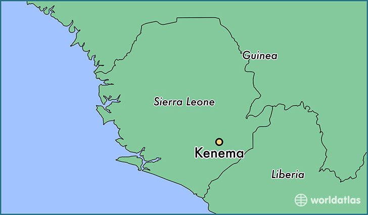 map showing the location of Kenema