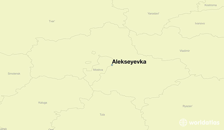 map showing the location of Alekseyevka