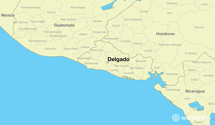 map showing the location of Delgado