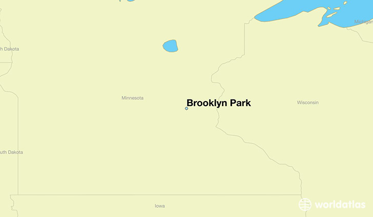 map showing the location of Brooklyn Park
