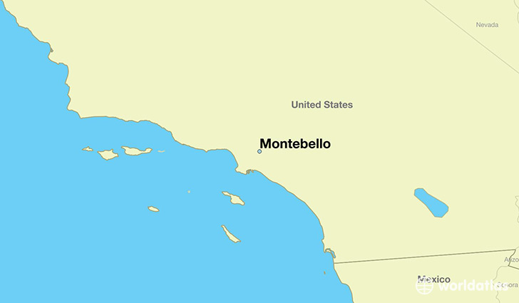 map showing the location of Montebello