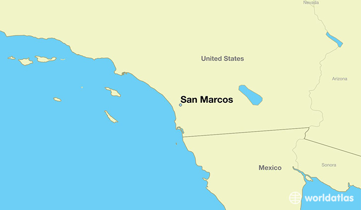 map showing the location of San Marcos