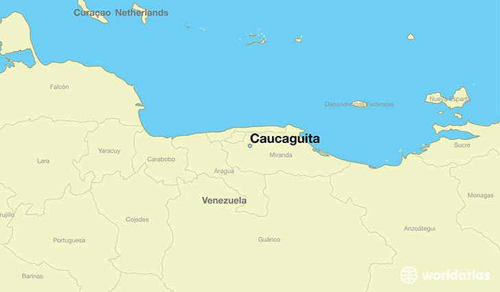 map showing the location of Caucaguita