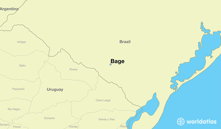 map showing the location of Bage