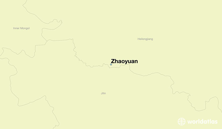 map showing the location of Zhaoyuan