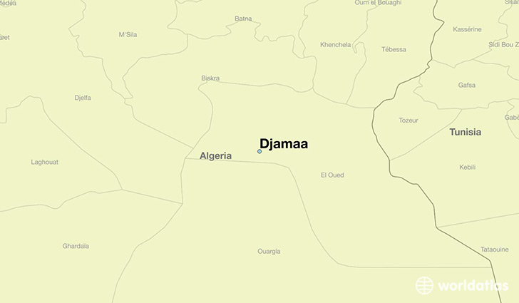 map showing the location of Djamaa