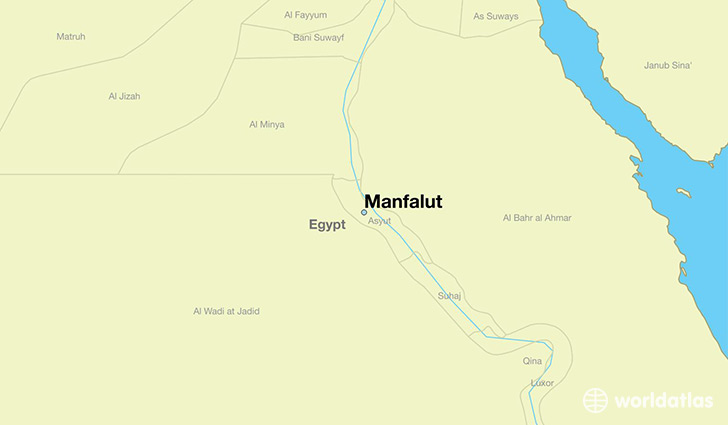 map showing the location of Manfalut