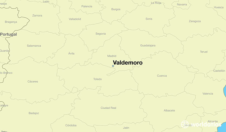 map showing the location of Valdemoro