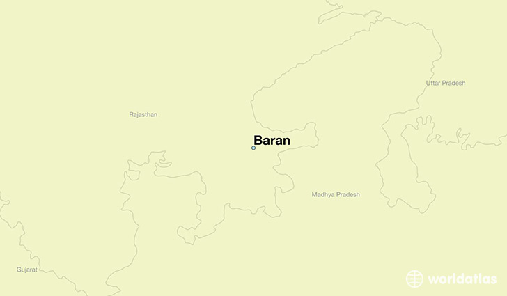 map showing the location of Baran