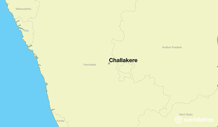 map showing the location of Challakere