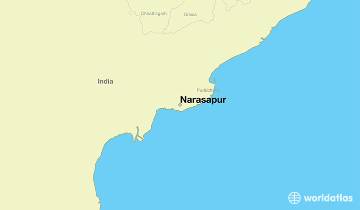 map showing the location of Narasapur
