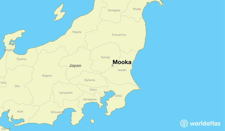 map showing the location of Mooka