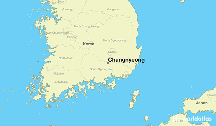 map showing the location of Changnyeong