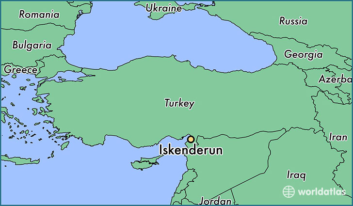 map showing the location of Iskenderun