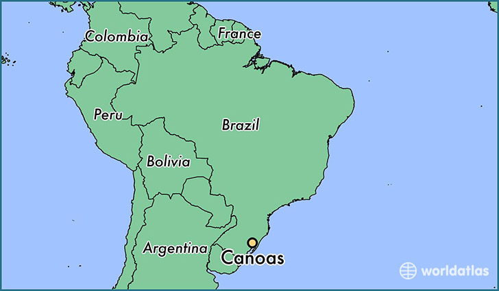 map showing the location of Canoas