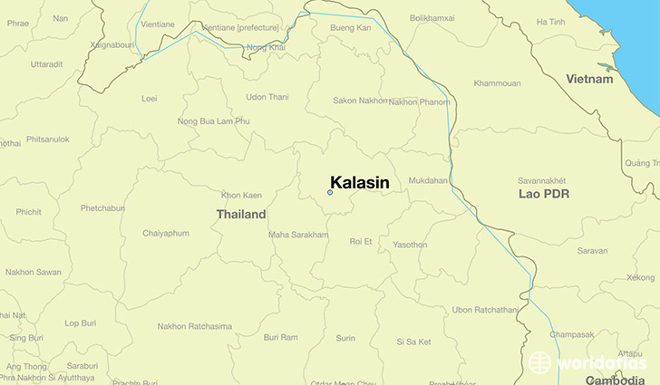 map showing the location of Kalasin