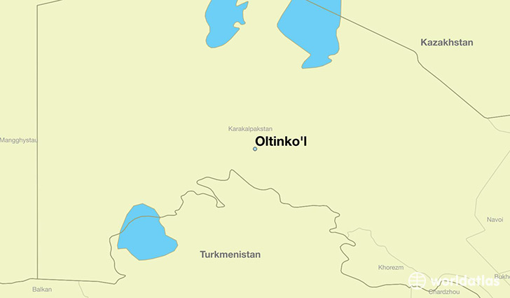 map showing the location of Oltinko'l