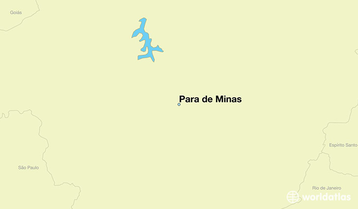 map showing the location of Para de Minas