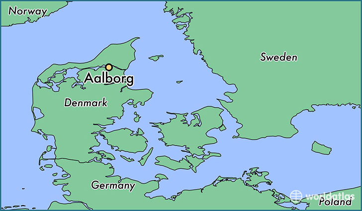 map showing the location of Aalborg