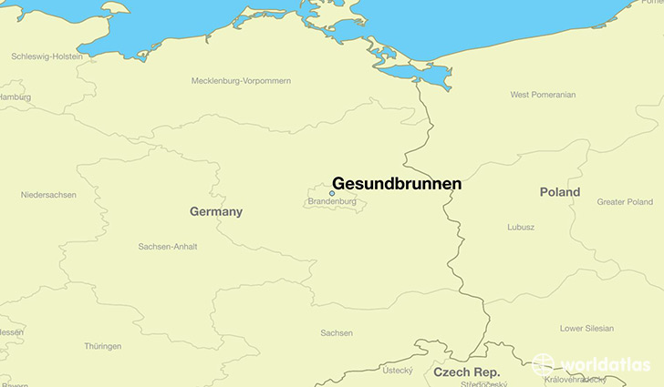 map showing the location of Gesundbrunnen