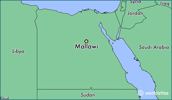 map showing the location of Mallawi