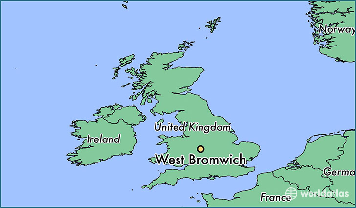 map showing the location of West Bromwich