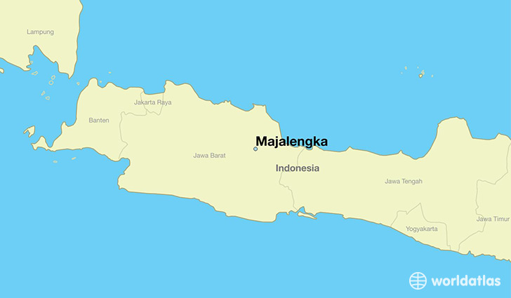 map showing the location of Majalengka