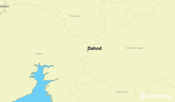 map showing the location of Dahod