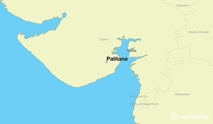map showing the location of Palitana