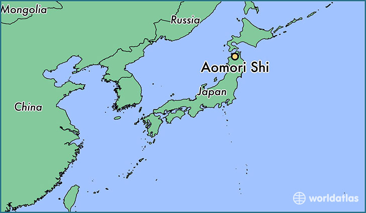 map showing the location of Aomori Shi