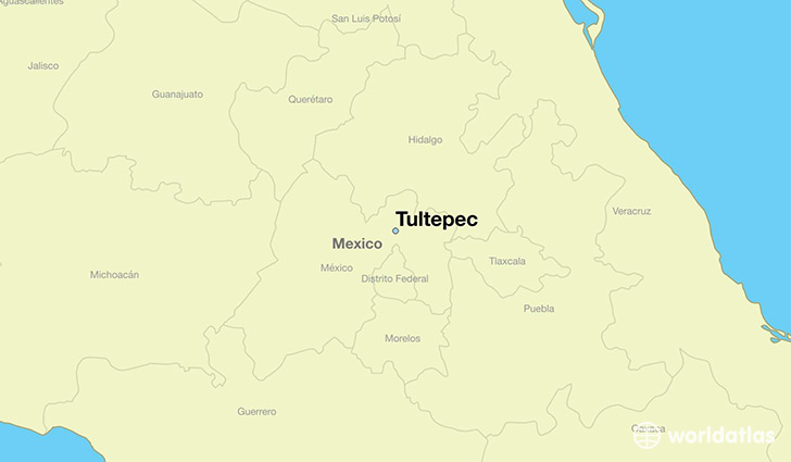 map showing the location of Tultepec