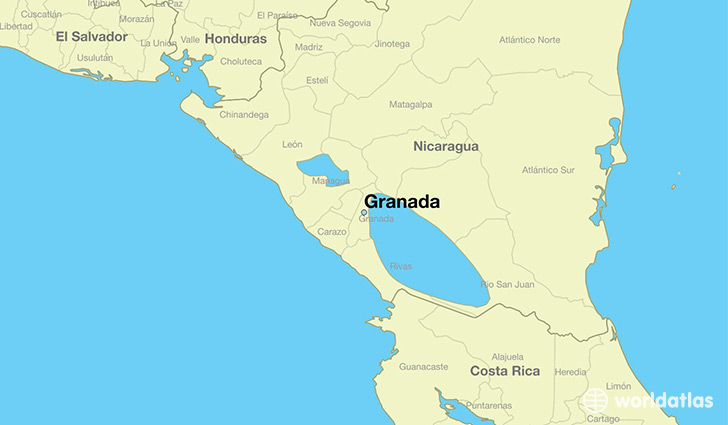 map showing the location of Granada