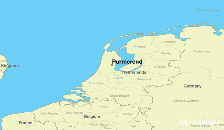 map showing the location of Purmerend