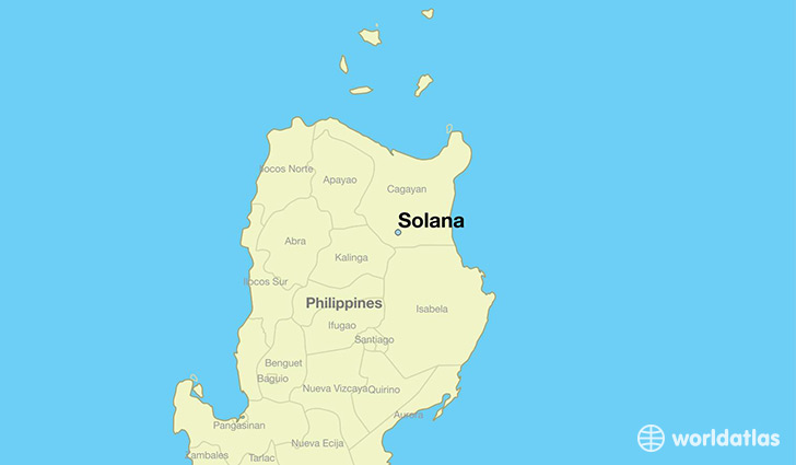 map showing the location of Solana