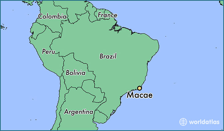 map showing the location of Macae