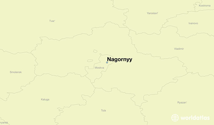 map showing the location of Nagornyy