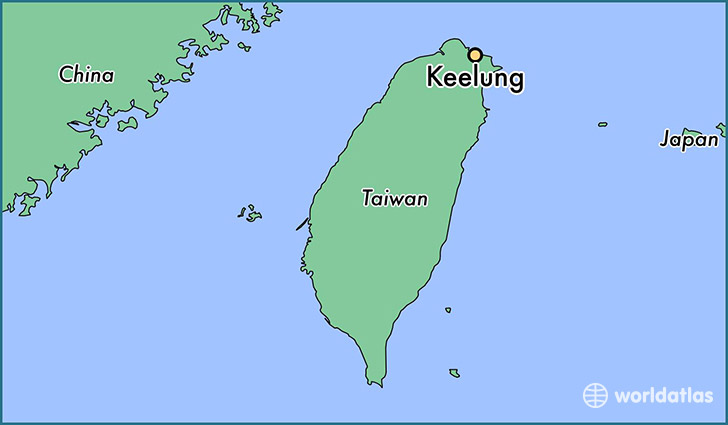map showing the location of Keelung