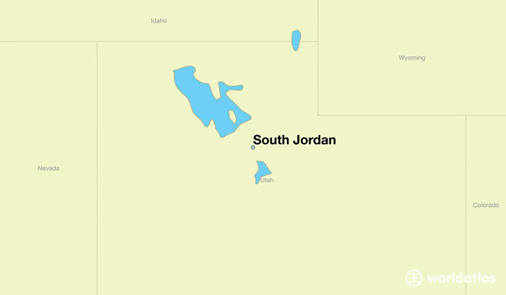 map showing the location of South Jordan