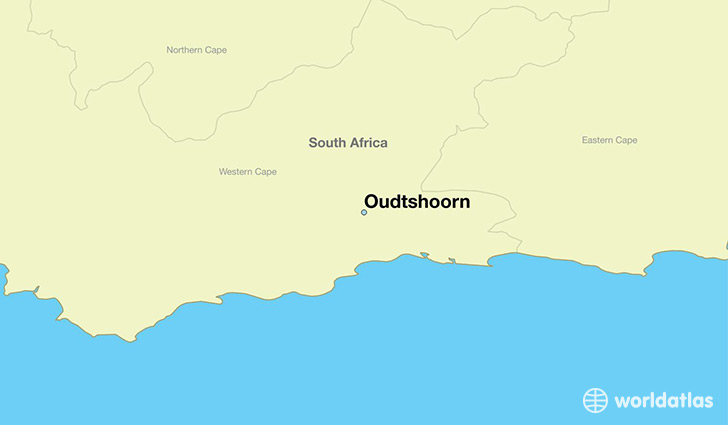 map showing the location of Oudtshoorn