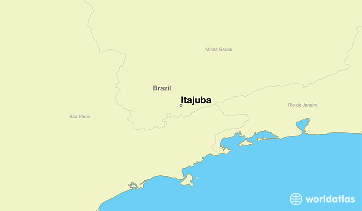 map showing the location of Itajuba